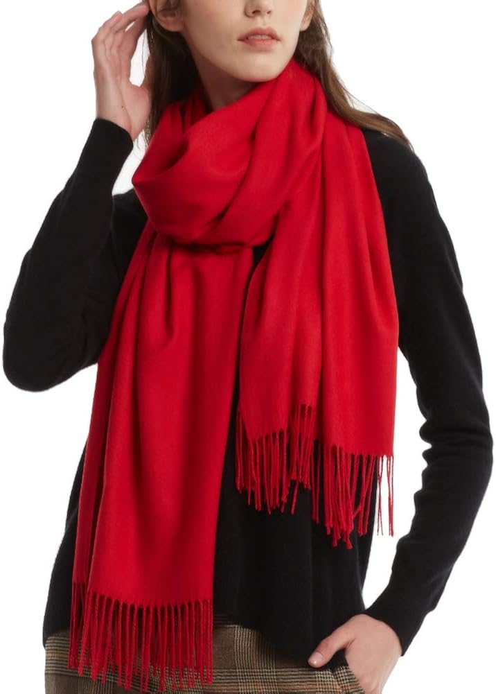 Womens Winter Scarf Cashmere Feel Pashmina Shawl Wraps Soft Warm Blanket Scarves for Women