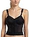 Exquisite Form Womens Fully Front Close Longline Posture #5107530 Bra, Black, 42DD US