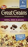 Post, Great Grains, Raisin, Date & Pecan Cereal, 16oz Box (Pack of 4)