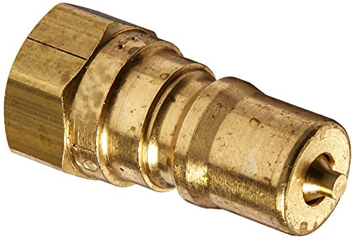 Parker Hannifin BH1-61 Series 60 Brass Multi-Purpose Quick Nipple with Female Pipe Thread, ISO 7241 Series B Interchange, 1/8" Body Size, 1/8"-27 NPTF Thread, 1.26" Length