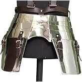 Imperial Faulds and Tassets - LARP Medieval Leg Armor Metallic - Silver