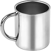 CABAX 7oz / 210ml Mug, Double Walled Coffee Mug with Handle, Stainless Steel Shatterproof Tea Cups for Kids Camping Mugs, Pack of 1