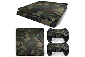 Gam3Gear Vinyl Decal Protective Skin Cover Sticker for PS4 Slim Console & Controller (NOT for PS4 or PS4 Pro) - Dark Green Urban Camouflage