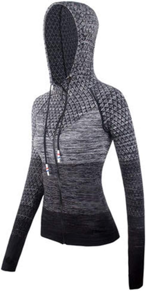 Women Long Sleeves Spring Autumn Sport Running Hoodies Casual Zipper Yoga Shirts Hooded Slim Fit Sweatshirt Jacket Coat