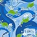 i play. by green sprouts Baby & Toddler Flap Sun Protection Hat | All-day UPF 50+ sun protection for head, neck, & eyes Blue Turtle Batik, 9/18mo