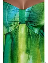 Vestido de cóctel adelgazante de cintura verde esmeralda Funfash Plus Size para mujer