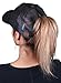 H-209-06 Messy Bun Ponytail Hat - Glitter (Black)