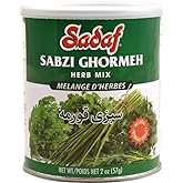 Sadaf Sabzi Ghormeh - Ghormeh Sabzi Dried Herbs Mix - Persian Spices for Cooking and Food Seasoning- Natural Herb Mix - Kosher - 2 Oz Can