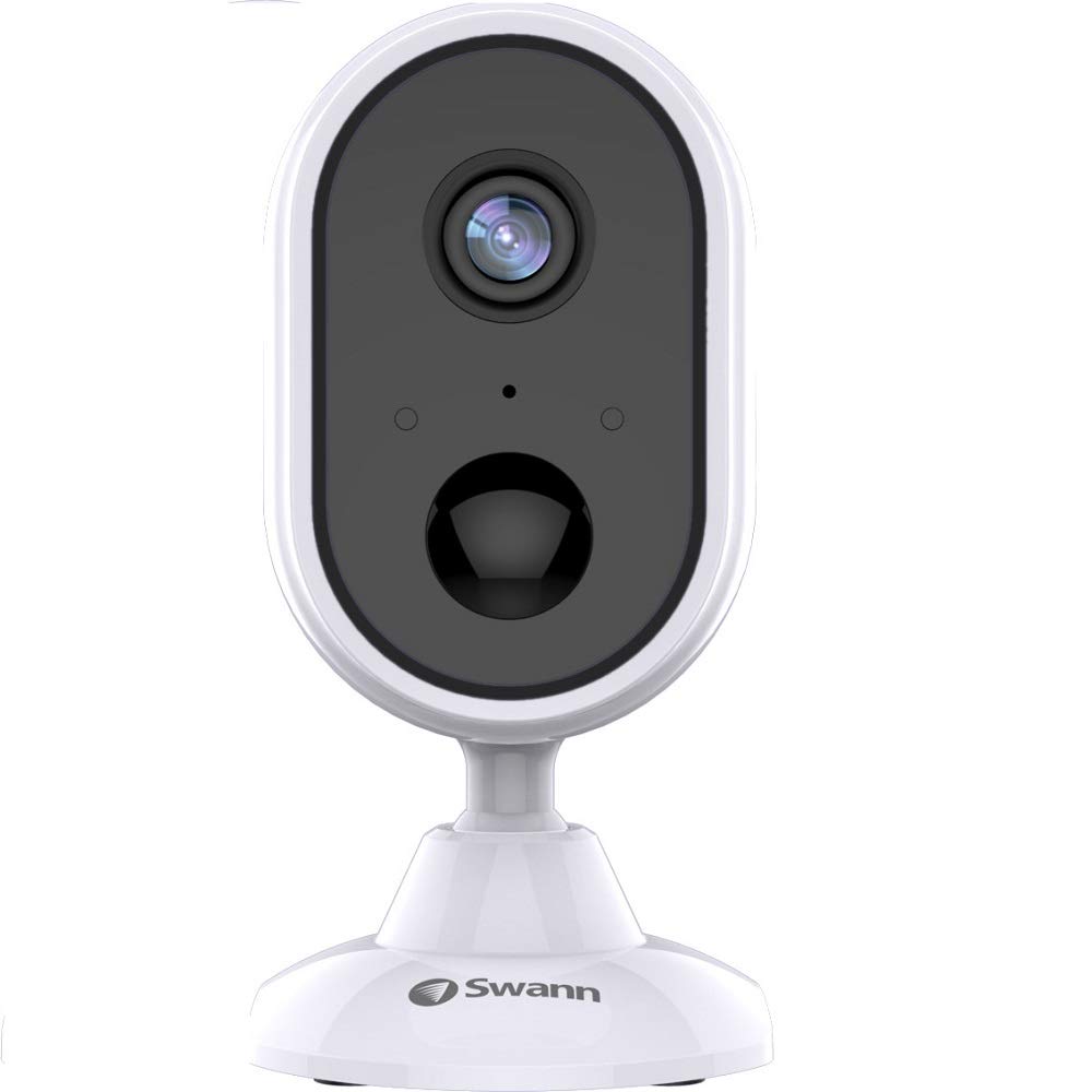 Swann Security Alert Indoor HD Security Camera with 2-Way Audio, Works with Alexa and Google Assistant - White