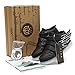CIOR Kids Boy and Girl's 11 Color Wings Led Sneakers Light Up Flashing Shoes,102,01,34, 2.5 M US Little Kid, 02Black