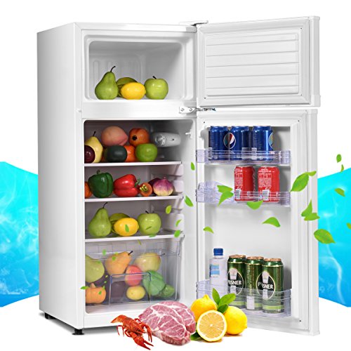 2 COSTWAY+Refrigerator+Apartment+Adjustable+Removable