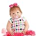 SanyDoll Reborn Baby Doll Soft Silicone 22inch 55cm Magnetic Lovely Lifelike Cute Lovely Baby Red Check Skirt