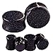 Oyaface 22 Pcs Mixed Stone Ear Plugs Kit Stretching Earrings Gauges Set Saddle Double Flare Expander Tunnels for Men Women Earrings Body Piercing Jewelry