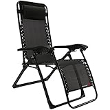 FLAMROSE UPGRADED Zero Gravity Lounge Chair with Headrest- Patio,Camping,Beach,Deck,Outdoor