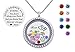 Friendship Love Gift, Best Friends Pendant Necklace, Floating Living Memory Locket with Birthstone Charm