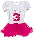 Baby Girls Birthday Outfit - Cute 2-Piece Tutu Dress for Toddlers (Hot Pink, 3 Year Old)