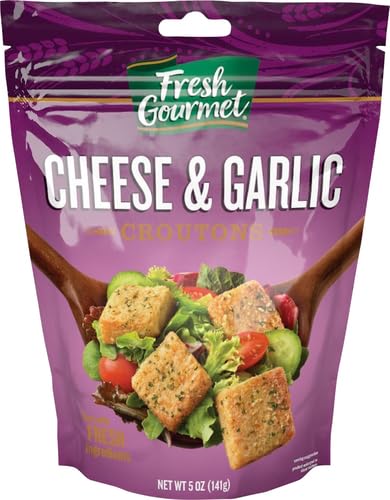 FRESH GOURMET CROUTONS, CHEESE GARLIC, 5 OZ