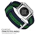 MoKo Band for Apple Watch Series 3 Bands, Fine Woven Nylon Adjustable Replacement Band Sport Strap for iWatch 42mm 2017 series 3 / 2 / 1, Blue & Green (Not fit 38mm Versions)
