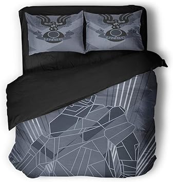 Magaport Halo Bed Set The Master Chief Bedding Odst Duvet Cover Game Unsc Sheet Sets King Twin Full Queen King 3pcs Amazon Ca Home Kitchen
