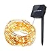 InnooLight Solar Starry String Lights 33 Feet Copper Warm White 100 Led Outdoor Lights Ambiance Lighting for Garden Christmas