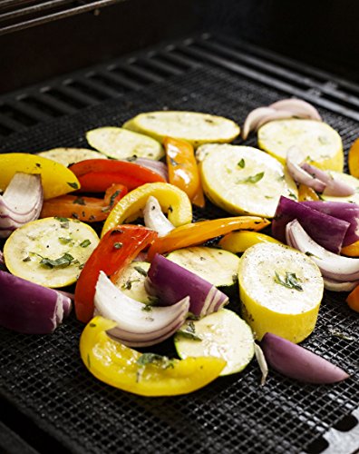 Grill Mats: Extra Large BBQ Mat Replaces Vegetable & Fish Grill Basket, Pizza Screen | Heavy Duty PFOA Free Nonstick Barbecue Grill Mesh TrayFitsl Grills, Smokers, Oven,17 x 13,Cut to Fit Grill Topper