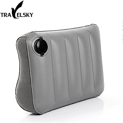 TRAVELSKY Inflatable Lumbar Pillow Lumbar Support Cushion Chair Cushion For Lower Back Pain Portable and Comfort for Sleeping, Car ,Office Chair, Home, Travel, Camping