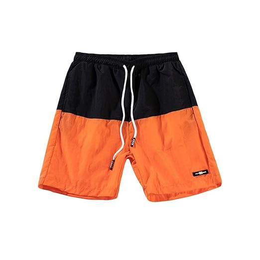 Skxinn Badeshorts für Herren/Männer Sommer Sport Shorts Schwimmen-schnell Trocknende Pant,Casual Patchwork Lose Strandhosen w