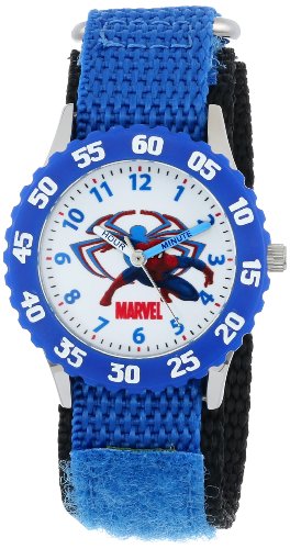 Marvel Kids' W000307 Spider Man Stainless Steel Time Teacher Watch