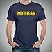 UGP Campus Apparel AS1001 - Michigan Wolverines Basic Block - Sports Team T Shirt - Medium - Navy