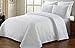 NC Home Fashions Garnet Reversible Quilt Set, White