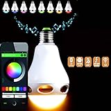 InnoLife - 2 in 1 Bluetooth App Control Music Playing 3W Speaker + Dimmable Multicolored Color Changing LED Lights for Home, Office, Parties, Dinners - US 110 Volts E27 Base (40 Watt Replacement)