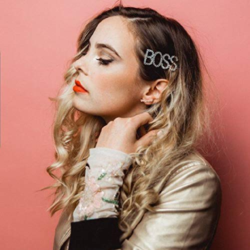 image for Messen 28 Pieces Letter Hair Clips Set Glitter Diamante Word Pins Bulk