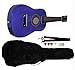 Mini Kids Acoustic Toy Guitar Kit Gig Bag + Picks + Strap + Tuner Glitter Purple
