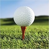 Creative Converting 18 Count Sports Fanatic Lunch Napkins, White/Green