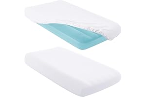 Entisn 2 Pcs Kids Air Mattress Fitted Sheets Only, 34.5x62x7 Inch Microfiber Toddler Inflatable Mattress Sheets for Kids, Sle