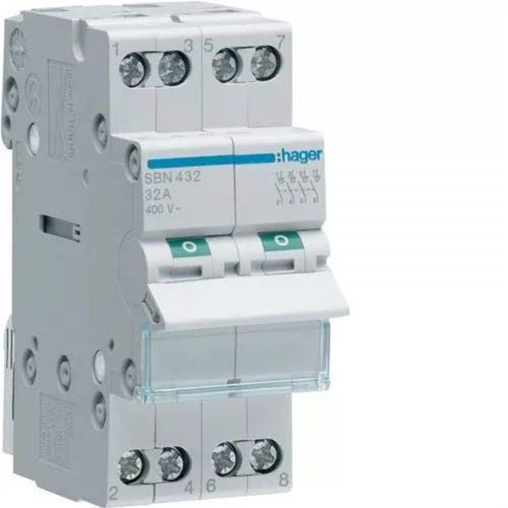 Hager sb - Modular Switch Cut SB 4 Pole 32A