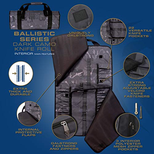 DALSTRONG Ballistic Series Knife Roll Premium Ballistic Nylon & Top