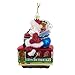 Kurt Adler Santa Sitting on San Francisco Trolley Glass Ornament, 5-Inch