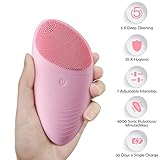 LANDWIND Facial Cleansing Brush, Sonic Face Brush Deep Cleaning for All Skins Anti-Aging Silicone Facial Cleanser Daily Cleansing&Exfoliation Rechargeable Waterproof Vibrating Facial Massager Scrubber