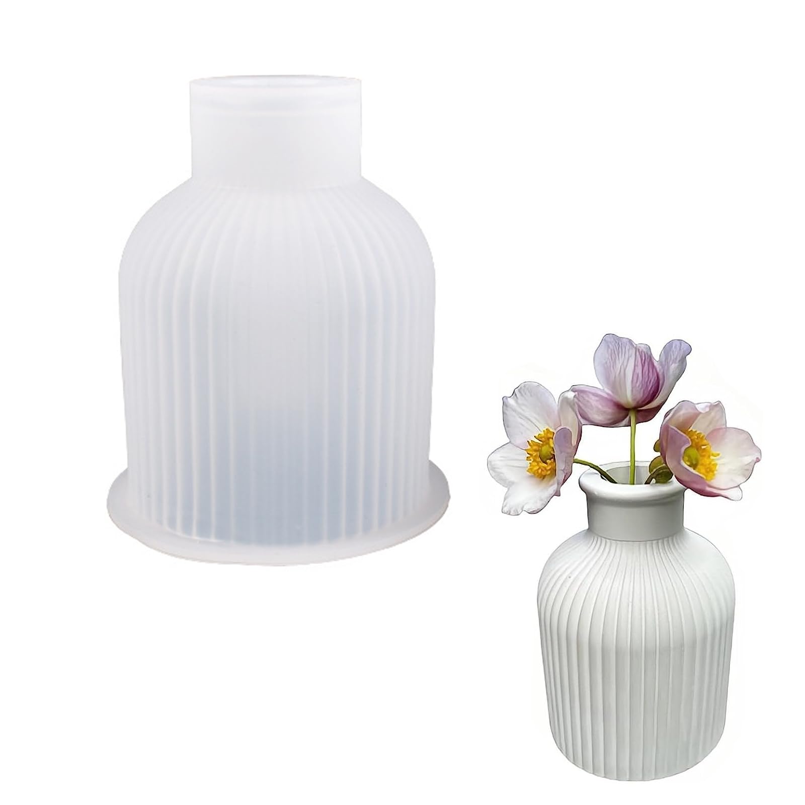 DINGFENG Vase Resin Moulds, Silicone Epoxy Resin Moulds, Silicone Moulds for Resin, Silicone Vase Moulds for Resin, Casting Silicone for Mould Making Makeup Brush Pen Holder Crystal Bottle