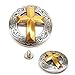 Western Silver Gold Cross Round Concho 2 Pack 1-1/8″ With Screws