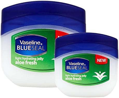 (3 PACK) VASELINE BlueSeal Gentle Petroleum Jelly (Aloe Fresh), Lip therapy Portable Small Vaseline 1.7oz