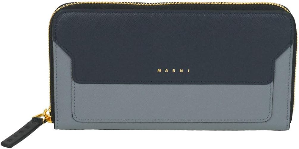Amazon マルニ Marni マルニ 長財布 小銭入れ付 ラウンドファスナー Pfmoe11u08 Lv5 Night Blue Sky Black Tile 並行輸入品 Marni マルニ 財布