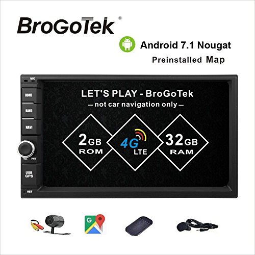 Car Stereo Android 7.1 Double Din 2GB 32GB Bluetooth 4.0 Radio GPS Navigation Support Fast Boot GPS Navigation USB/SD 3G WIFI Mirror Link AV-Out OBD2 DVR Subwoofer