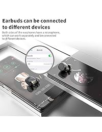 Wireless Earbuds,AIKELA TWS Bluetooth 5.0 Headphones 3500mAh with LED Charging Dock 140H Playtime 3D Stereo Sound Noise Canceling IPX7 Waterproof in-Ear Headset Earphones with Built-in Mic for Sports