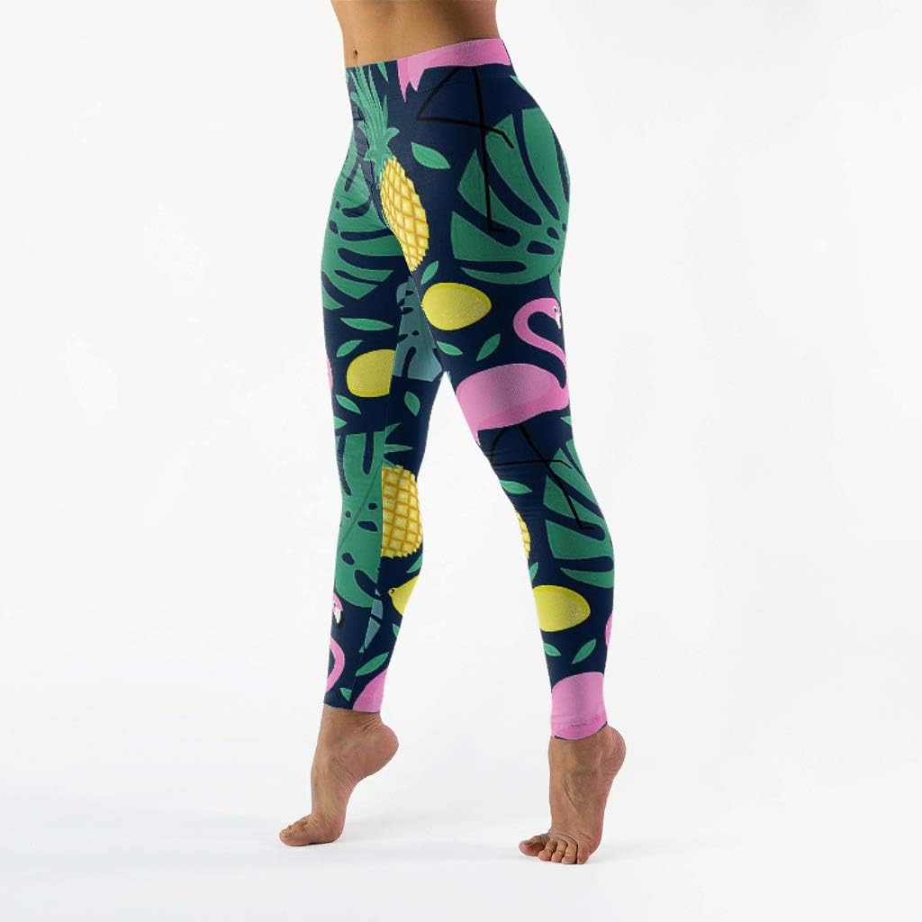 printed yoga capris