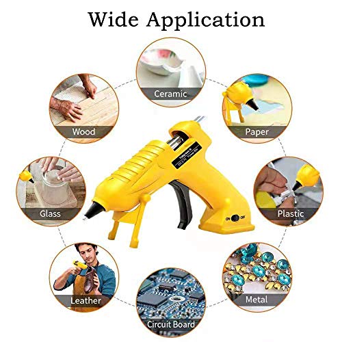 Cordless Hot Glue Gun, Yokgrass USB Rechargeable Anti-Drip Portable Mini Melt Glue Gun Kit with 20pcs Glue Sticks for DIY Crafts, School Projects and Fast Home Repairs - Thumbnail 4