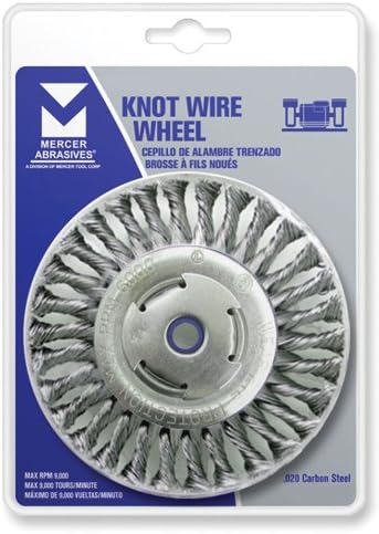 Mercer Abrasives 184010 Knot Wire Wheel For Bench Grinders
