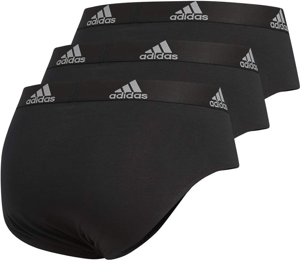 adidas Men's Stretch Cotton Brief Underwear (3-Pack): Clothing