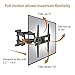 Fleximounts TV Wall Mount Bracket for Most 32-60 Inch Swivel Tilt Full Motion Articulating Long Extension LED LCD Flat Screen VESA 400x400mm